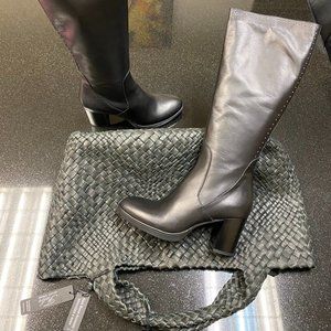 Falor Italia Leather Woven Bag NWT